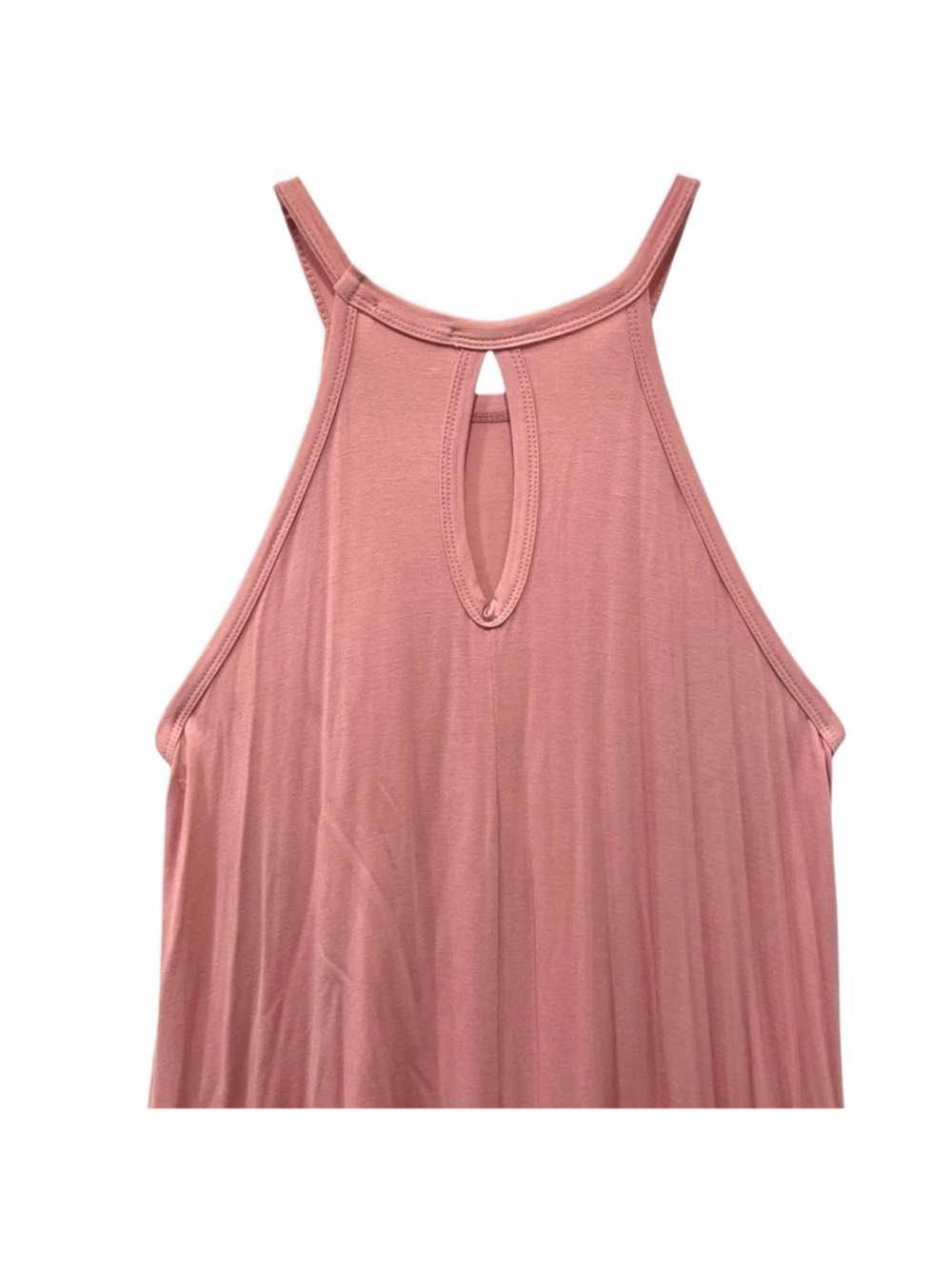 143 Story by Line Up Women Medium Tank Top High Neck Flowy Keyhole Back Pink NEW - Picture 3 of 10